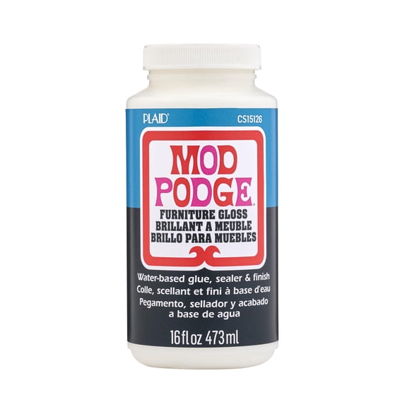 Mod Podge Furniture Sealer, Glue, and Finish, Gloss Finish, 16 fl oz
