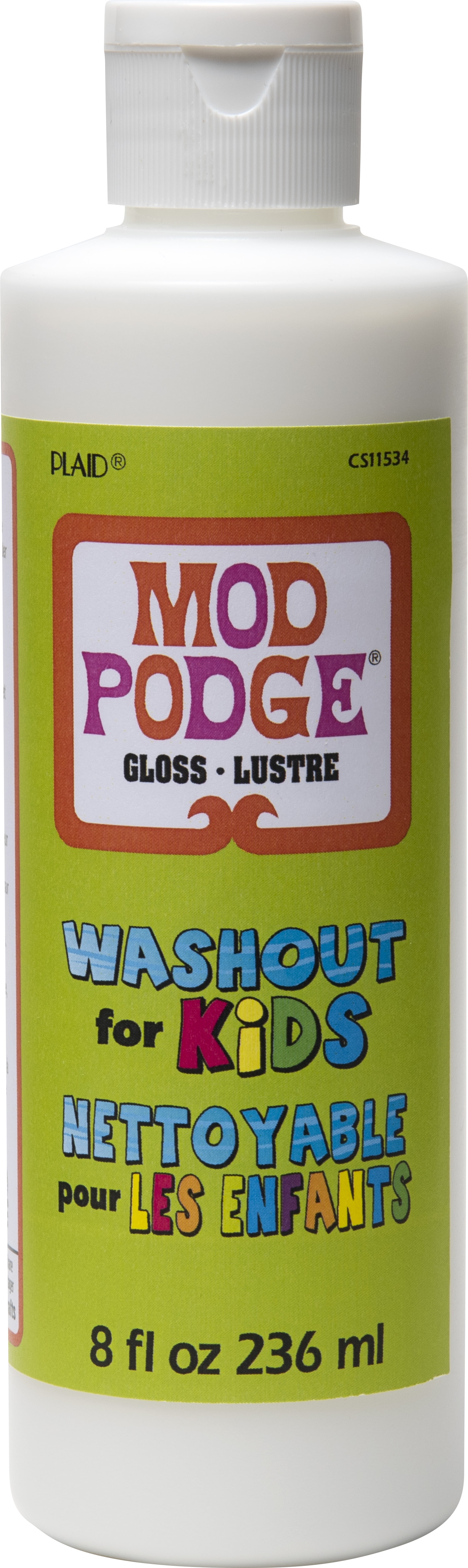 Mod Podge Glue Washout for Kids, Clear, Gloss Finish, 8 fl oz 