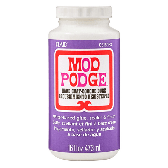 Mod Podge Hard Coat Waterbase Sealer, Glue and Finish, Clear, 16 oz.