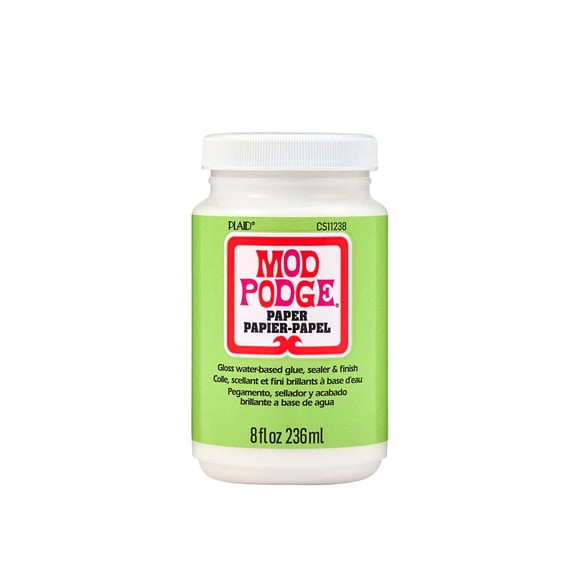 Mod Podge Paper Sealer, Glue, and Finish, 8 fl oz, Gloss