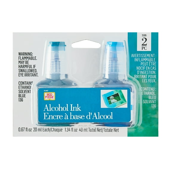 Mod Podge Resin Alcohol Inks, Beach Please, Blue & Aqua, 2 Piece