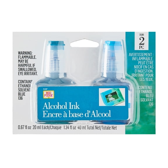 Mod Podge Resin Alcohol Inks, Beach Please, Blue & Aqua, 2 Piece