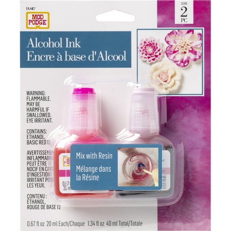 Mod Podge Resin Alcohol Inks, Princess Potion, Pink & Medium Pink, 2 Piece