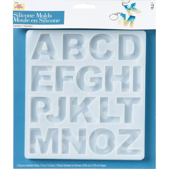 Mod Podge Resin Silicone Alphabet Mold, Set of 2