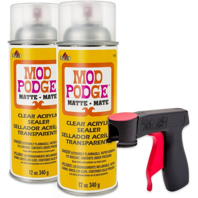 Mod Podge Spray Acrylic Sealer Matte 2-pack, Clear Coating Matte Paint Sealer  Spray, Spray Can Sprayer Handle G 