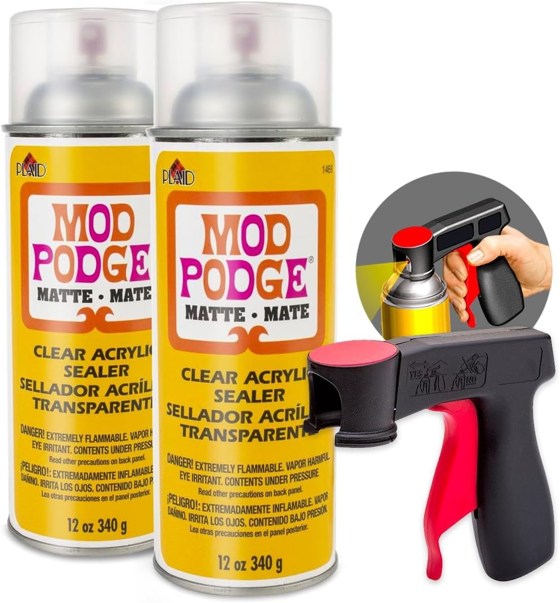 Mod Podge Spray Acrylic Sealer Matte 2Pack, Clear Coating Matte Paint
