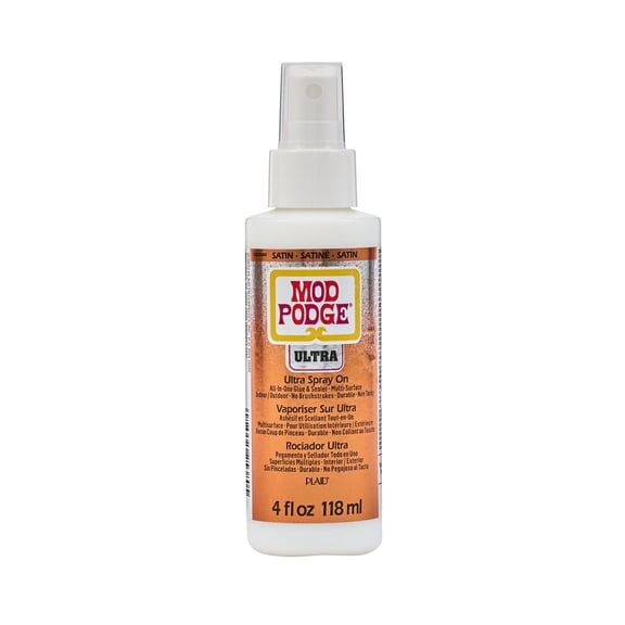 Mod Podge Ultra Multi-Surface Spray Glue and Sealer, Satin Finish, 4 fl oz