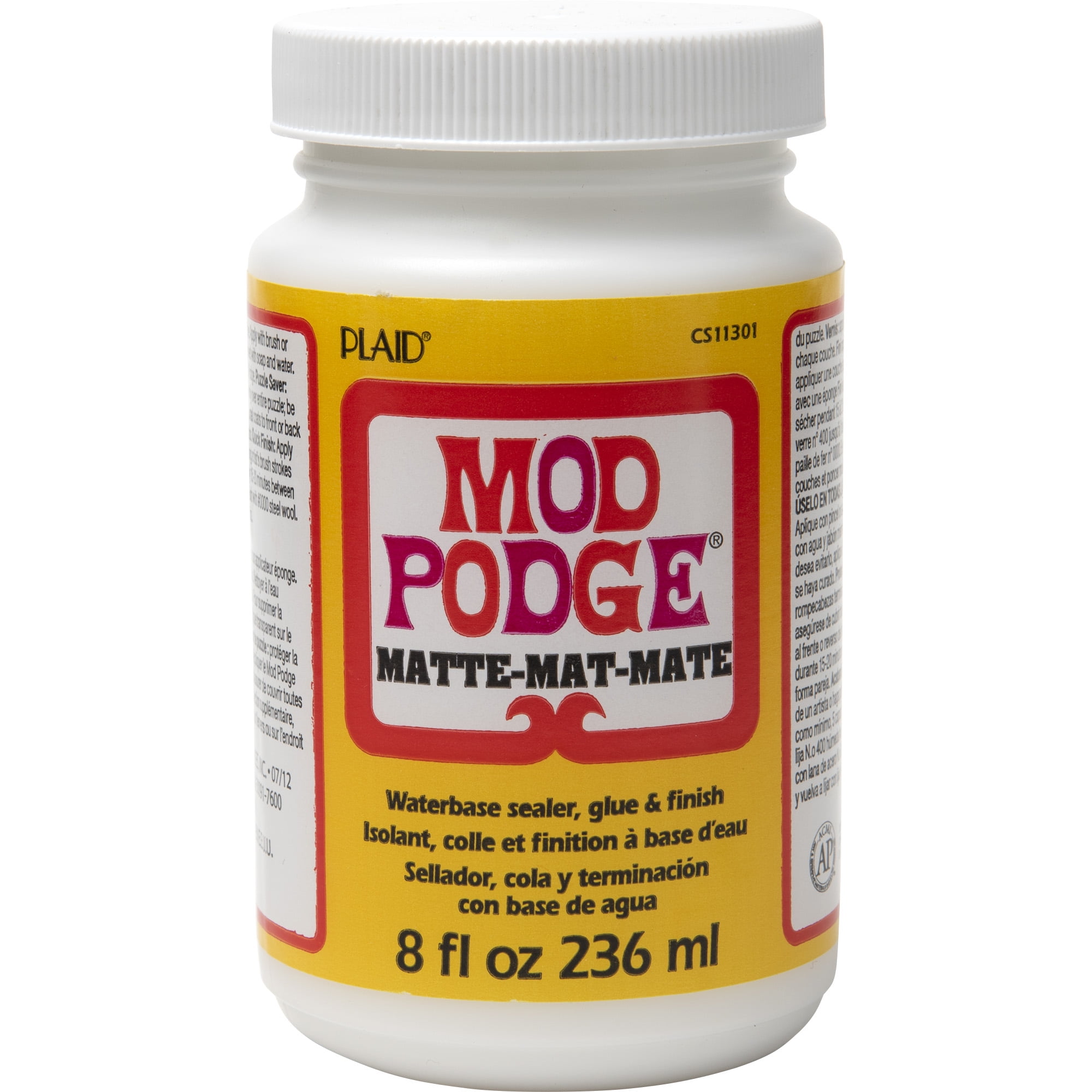 Mod Podge WMCS11301CA Sealer, Glue, and Finish, Matte Finish, Clear, 8 fl  oz 