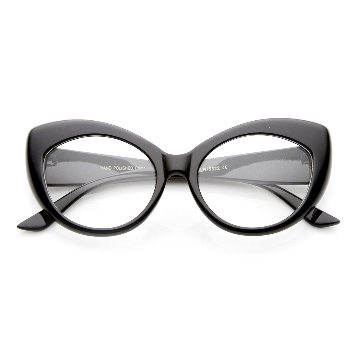 Feisedy Oversized Cat Eye Glasses Frame with Clear Lenses Eyewear for Women B2460