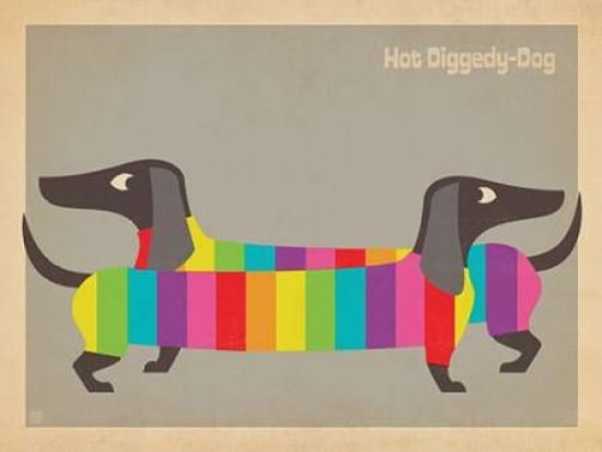 Mod Rainbow Dogs Canvas Art - Anderson Design Group (18 x 24)