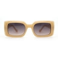 thumbnail image 1 of Mod Rectangle Minimal Pop Color Womens Sunglasses Beige Smoke, 1 of 4