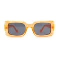 thumbnail image 1 of Mod Rectangle Minimal Pop Color Womens Sunglasses Orange Solid Black, 1 of 4