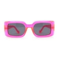 thumbnail image 1 of Mod Rectangle Minimal Pop Color Womens Sunglasses Pink Solid Black, 1 of 4