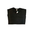 thumbnail image 1 of Mod Ref Women's Lightweight Rolled Cuff Short Sleeve V-Neck Top (Black, XXL), 1 of 1