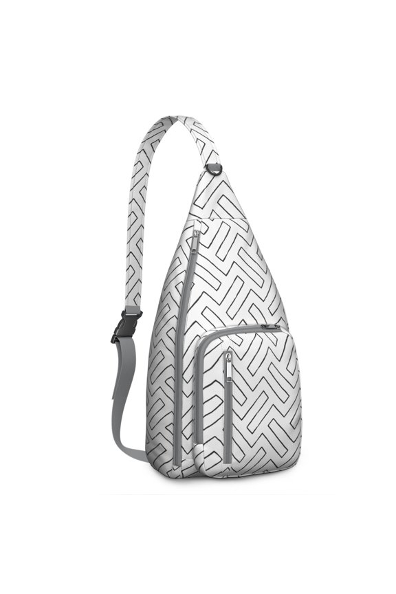 Mod Retro Crossbody - 60s-Inspired Op Art Pattern (Optical Illusion Design)