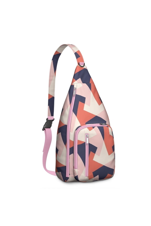 Mod Retro Crossbody - 60s-Inspired Op Art Pattern (Optical Illusion Design)