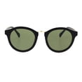 thumbnail image 1 of Mod Round Keyhole Horn Rim Hipster Sunglasses Matte Black Green, 1 of 4