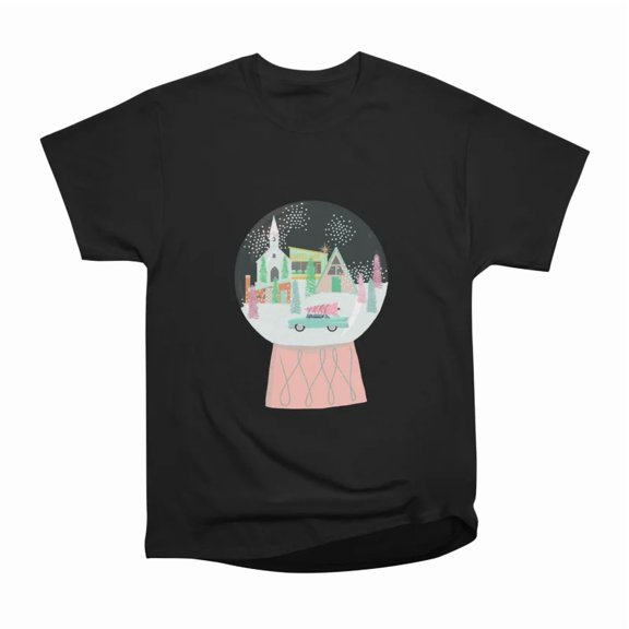 Mod Snow Globe Scene T-Shirt Tee Gift For Him Merch For Her Apparel For Friend
