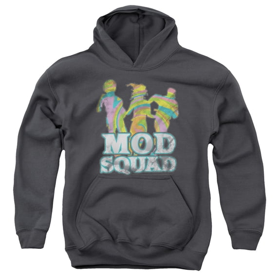 Mod Squad Mod Squad Run Groovy Youth Pullover Hoodie Sweatshirt Charcoal