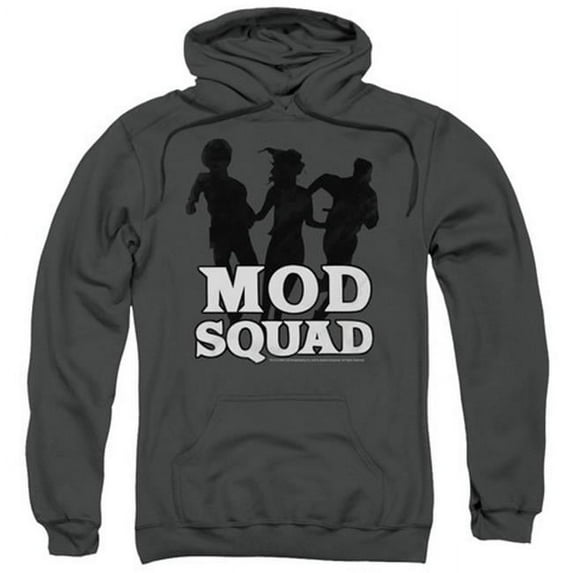 Mod Squad-Mod Squad Run Simple - Adult Pull-Over Hoodie - Charcoal- Medium