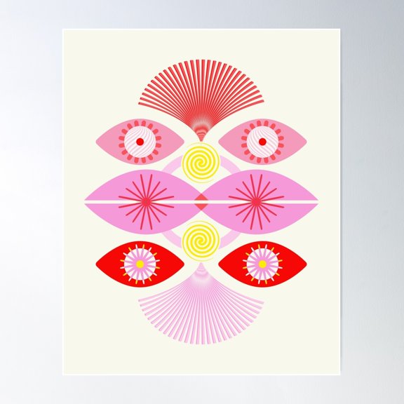 Mod Stair Poster Wall Art, Modern Wall Decor For Living Room Bedroom, 24x36 UNFRAMED