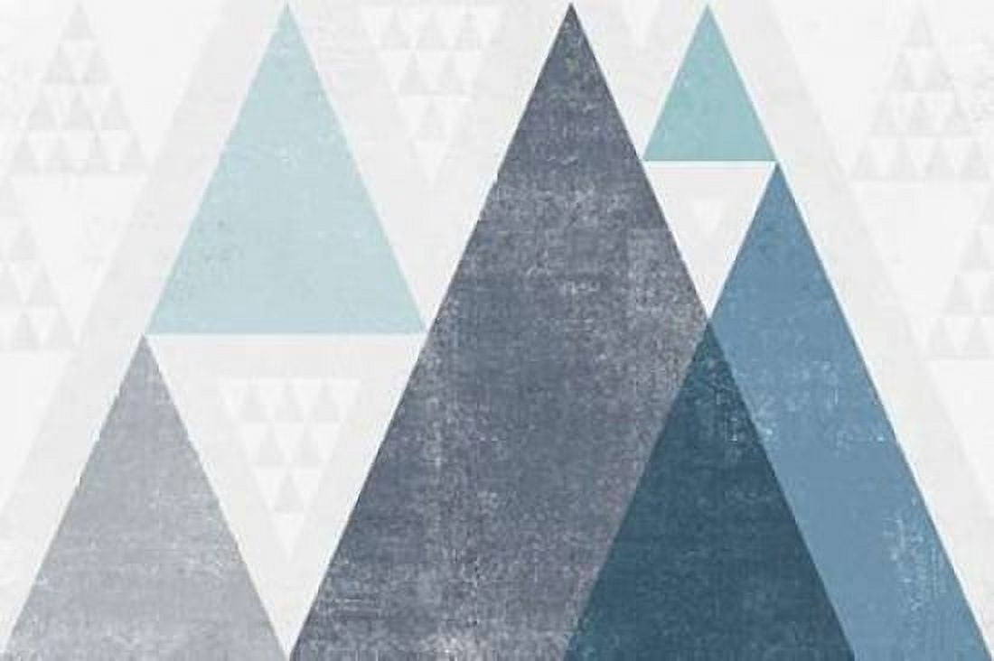Mod Triangles I Blue Canvas Art - Michael Mullan (24 x 36)
