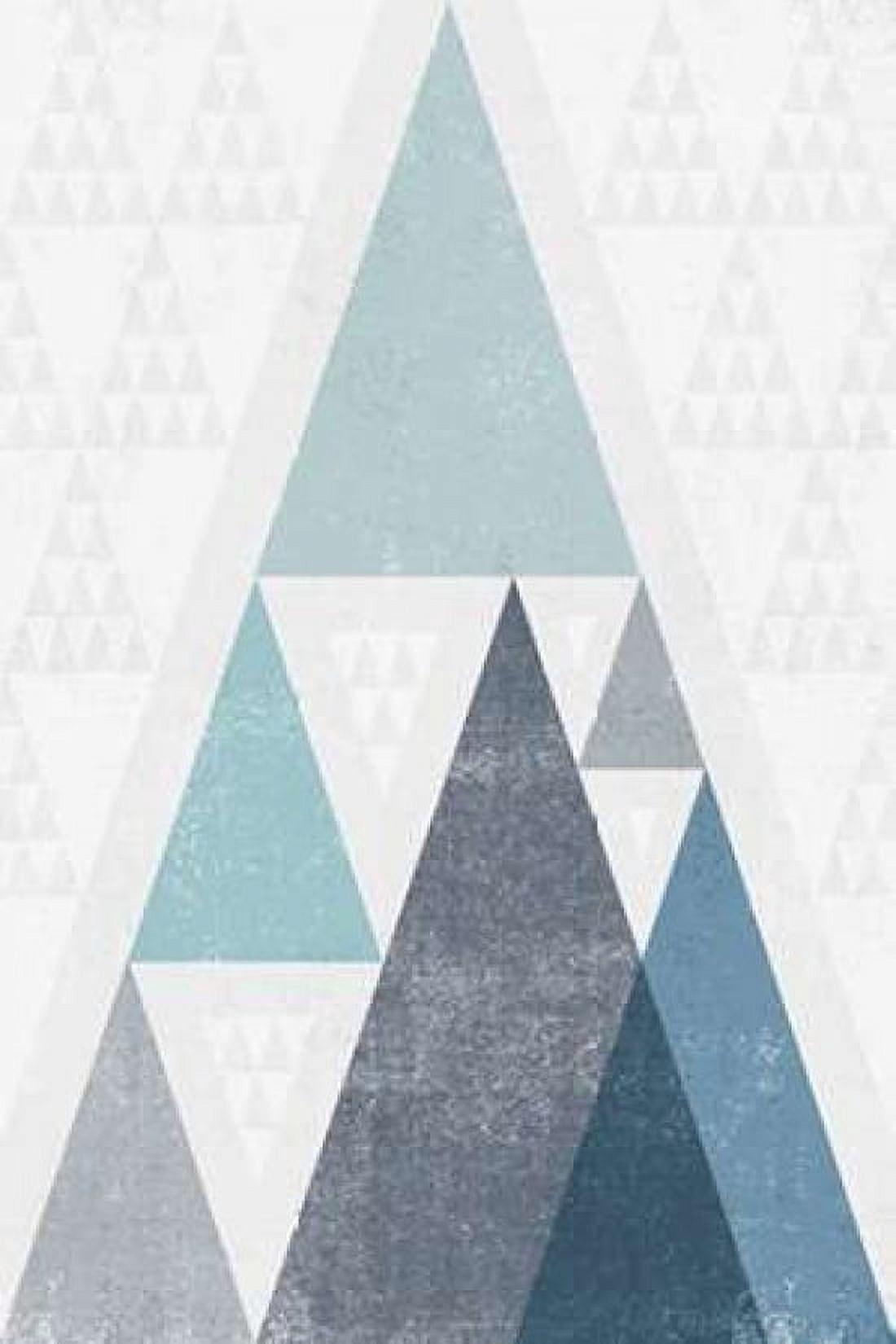 Mod Triangles III Blue Canvas Art - Michael Mullan (12 x 18)