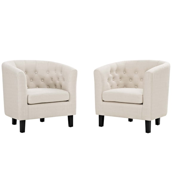 Mod Uptown Chesterfield Chair, Beige