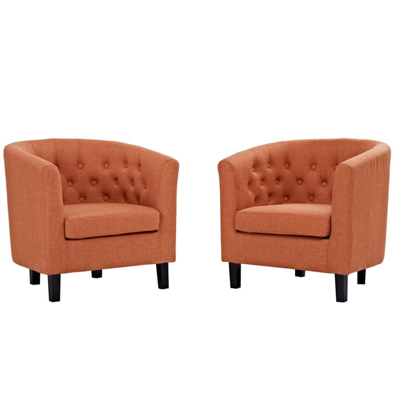 Mod Uptown Chesterfield Chair, Orange