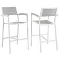 thumbnail image 1 of Mod Urban Outdoor Bar Stool - White/Light Gray, 2 Pack, 1 of 4