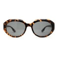 thumbnail image 1 of Mod Womens Beveled Geometric Round Oval Sunglasses Tortoise Black, 1 of 4