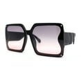 thumbnail image 1 of Mod Womens Exposed Lens Rectangle Butterfly Fashion Sunglasses Black Purple Orange, 1 of 4