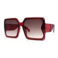 thumbnail image 1 of Mod Womens Exposed Lens Rectangle Butterfly Fashion Sunglasses Red Smoke, 1 of 4