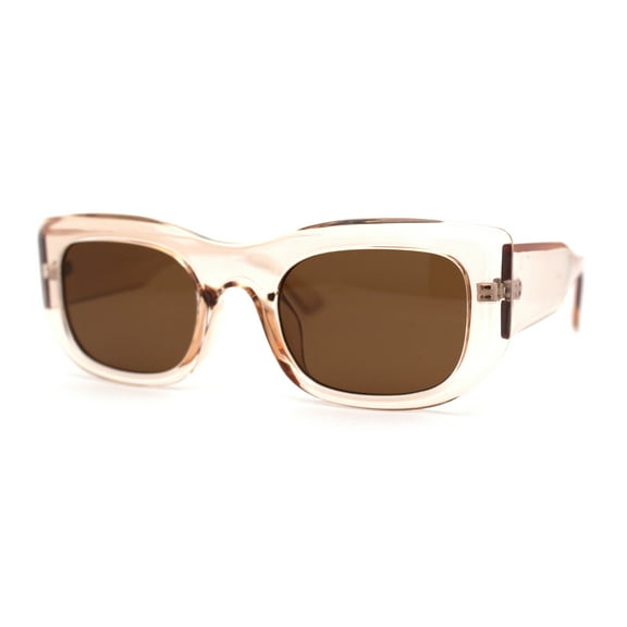 Mod Womens Square Large Cat Eye Sunglasses Beige Brown