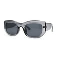 thumbnail image 1 of Mod Womens Square Large Cat Eye Sunglasses Slate Black, 1 of 4