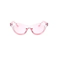 thumbnail image 1 of Mod Womens Thick Plastic Oval Hippie Horn Rim Sunglasses Pink, 1 of 4