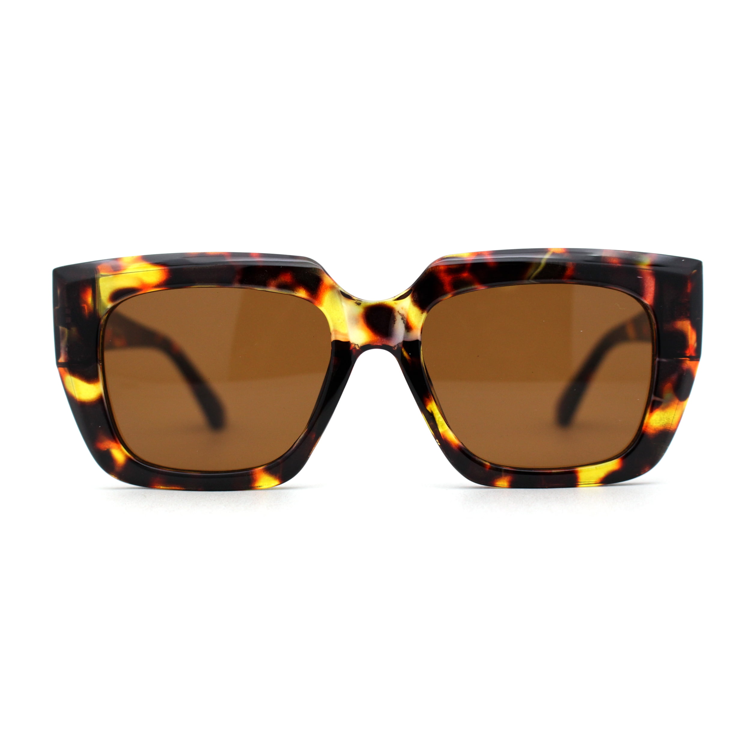 Women’s Oversized Brown Tortoiseshell Sunglasses Tortoise Oversized Square Sunglasses | Trendy Women Eyewear  main image 3