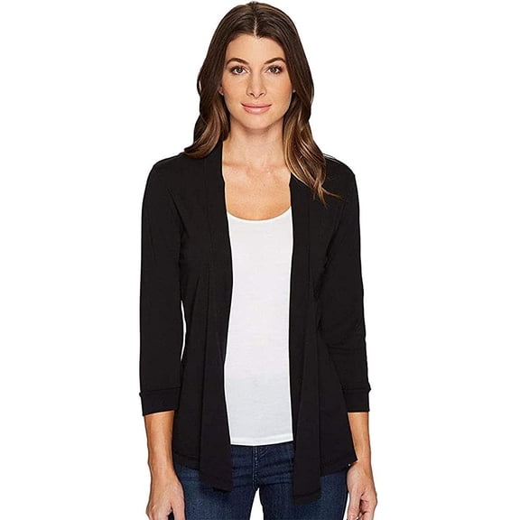 Mod-o-doc Supreme Jersey Mid Sleeve Cardigan Black SM (US 4-6)