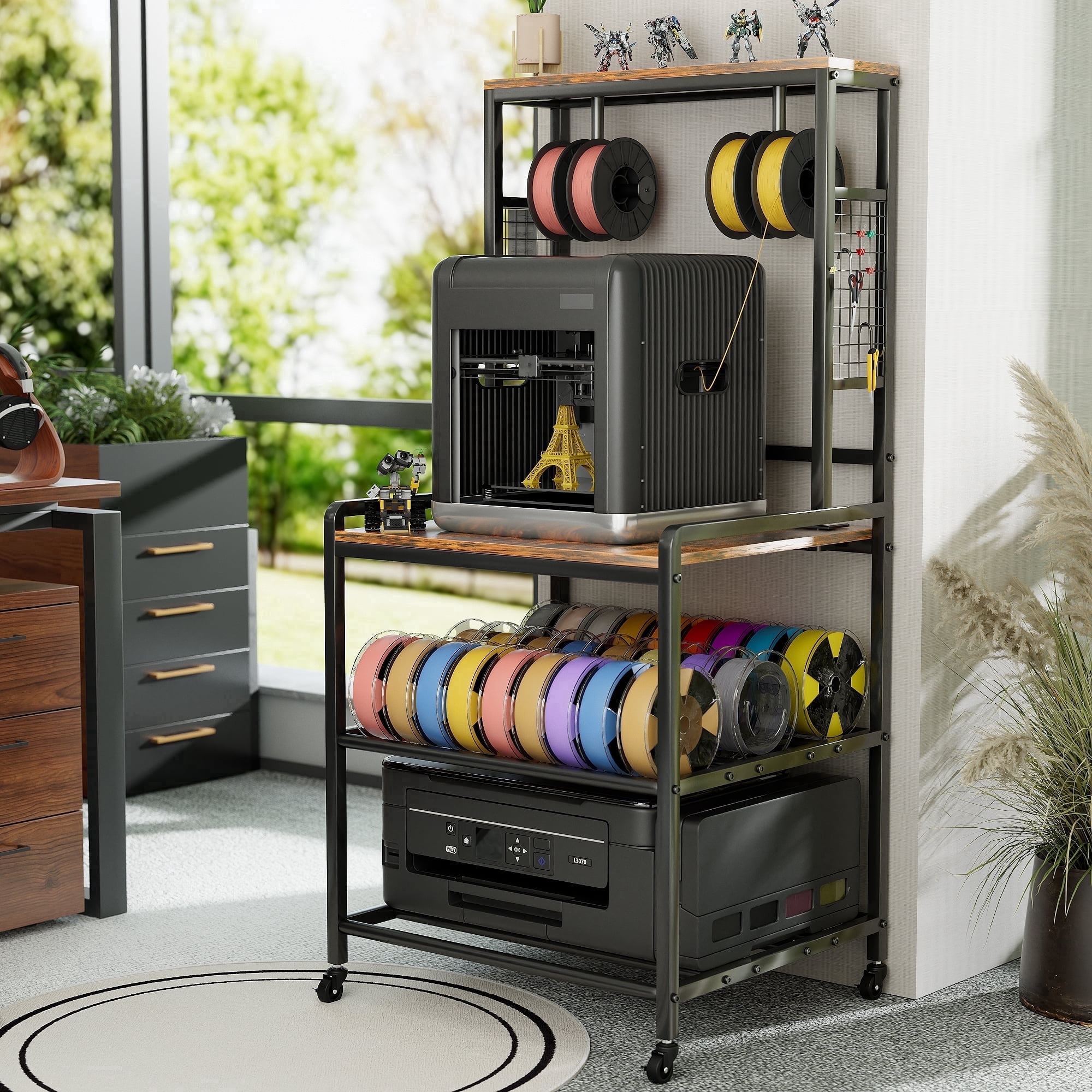 ModFurne 3D Printer Stand with Filament Storage, Heavy Duty
