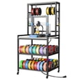 thumbnail image 1 of ModFurne 3D Printer Stand with Filament Storage, Heavy Duty Rolling 3D Printer Table with Charging Station for PLA, ABS, PETG for Workshop/Office (Gray), 1 of 8