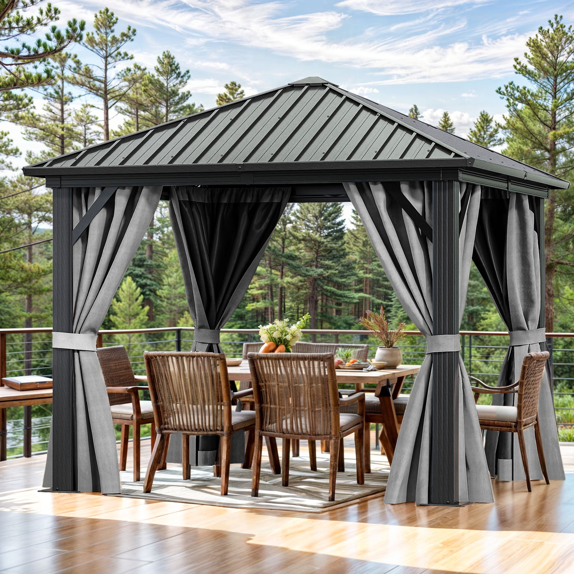 ModFusion 10'X10' Hardtop Gazebo with Heavy Duty Galvanized Steel