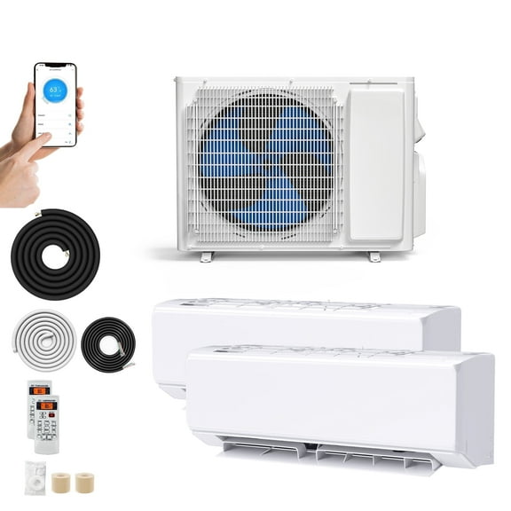 ModFusion 18000 BTU Mini-Split Air Conditioner & Heater, Inverter Compressor, Ductless, 220V, White