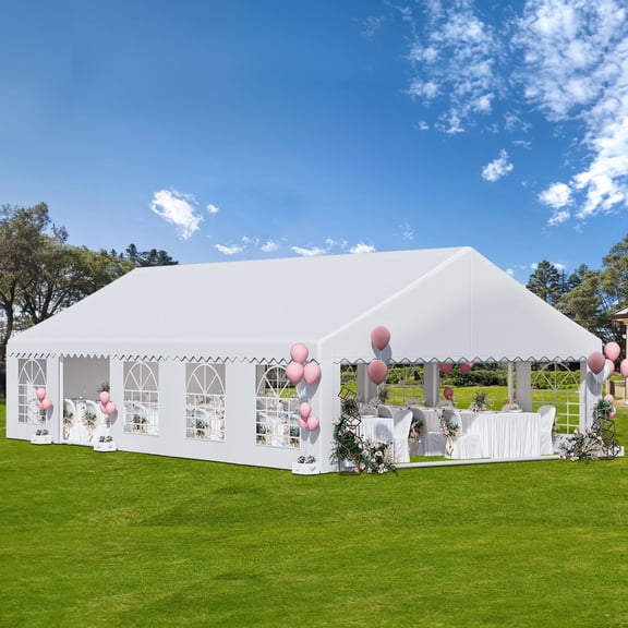 ModFusion 33 ft x 20 ft Wedding Event Canopy Tent with Upgraded Canopy, Large Roof, Removable Walls