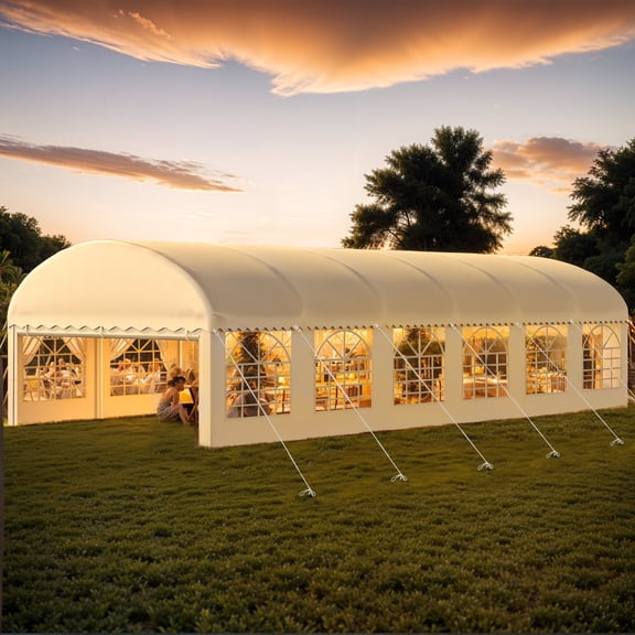 ModFusion 20' x 40' Arch Top Wedding Canopy Tent: Spacious, Detachable Walls, Storage Bags