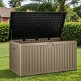 ModFusion 230 Gallon DoubleWall Deck Box Brown, Premium Outdoor