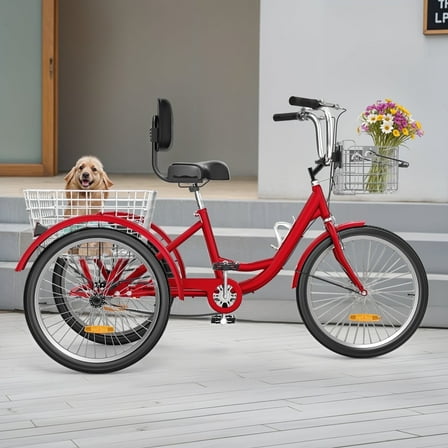ModFusion 24" 1-Speed Adult Tricycle in Phantom Red