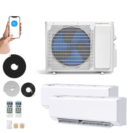 ModFusion 27000 BTU 2 Zone Mini Split AC/Heating System, 1100 Sq Ft, White