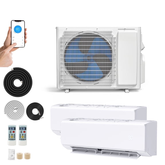 ModFusion 27000 BTU 2 Zone Mini Split AC/Heating System, 1100 Sq Ft, White