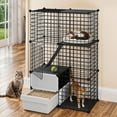 thumbnail image 1 of ModFusion 3-Level Metal Cat Cage with Litter Box – Spacious Indoor Playpen for Cats & Small Pets, Easy Assembly, Durable & Comfortable, 1 of 10