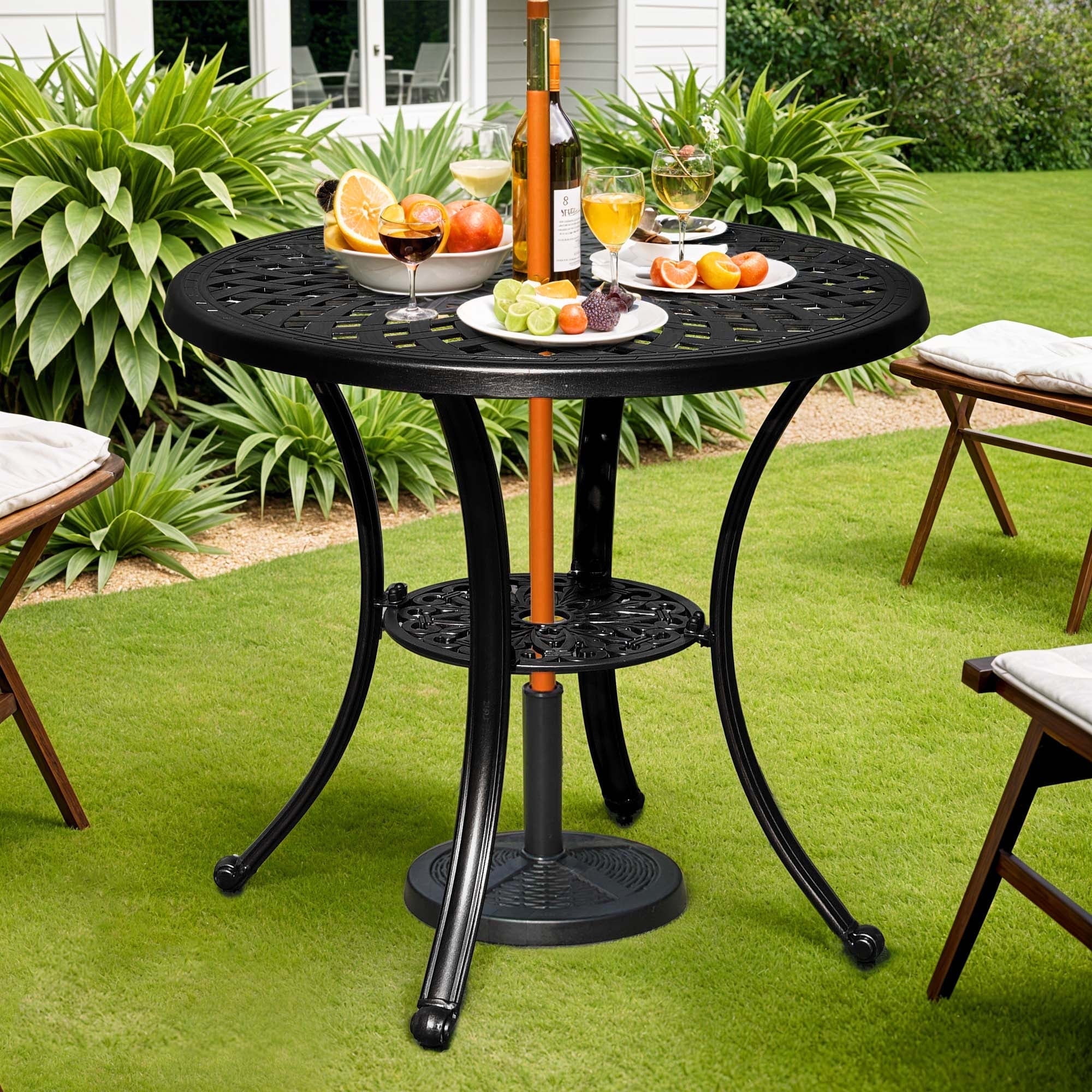 15 foot umbrella patio Elizabeth Commercial Grade 15 ft Triple Head Patio Umbrella with Crank and Easy Lift Functionality in Tan